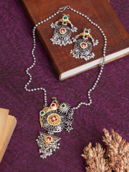 Devyani fusion kundan necklace