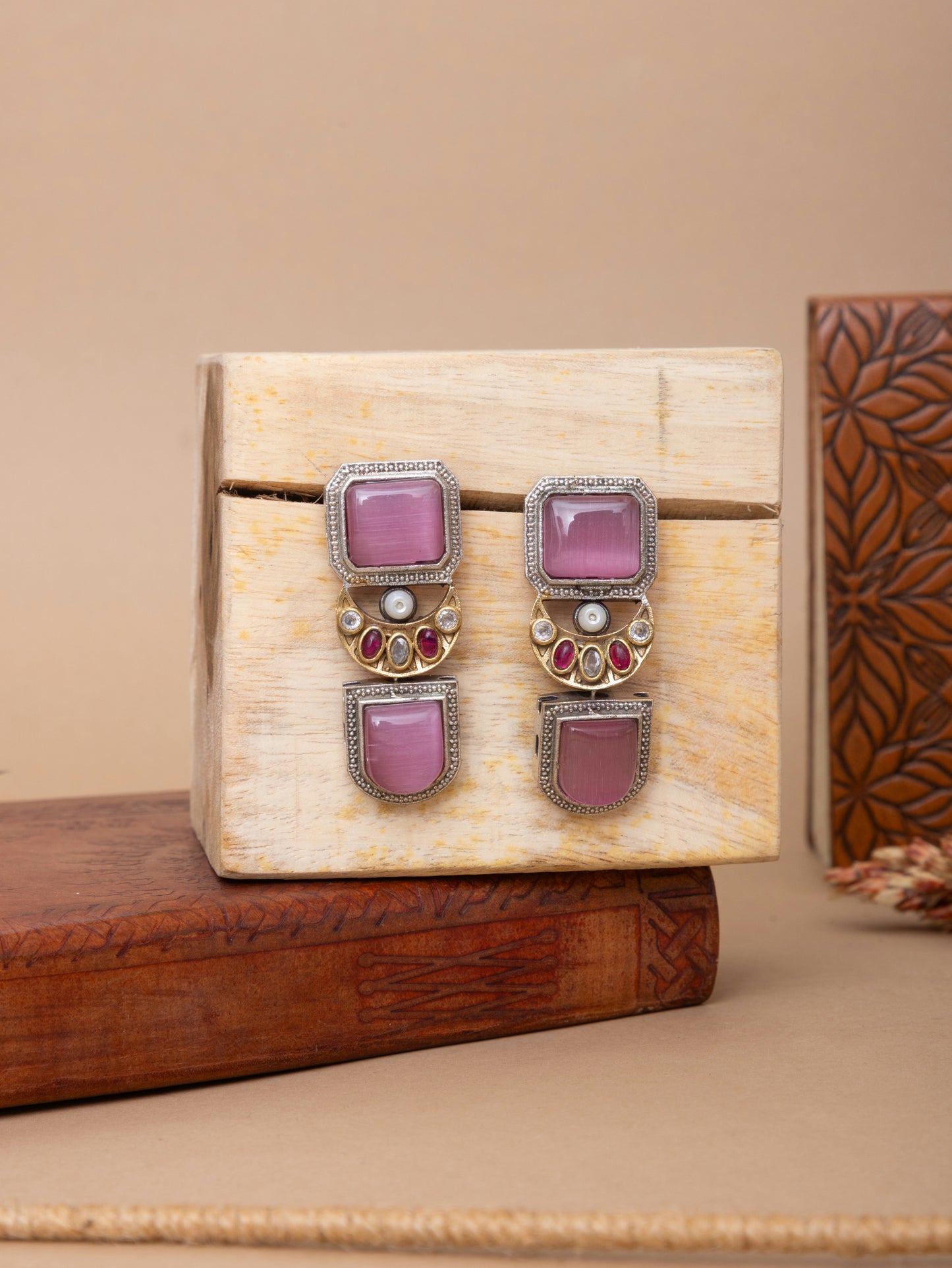 Aksha fusion stone danglers