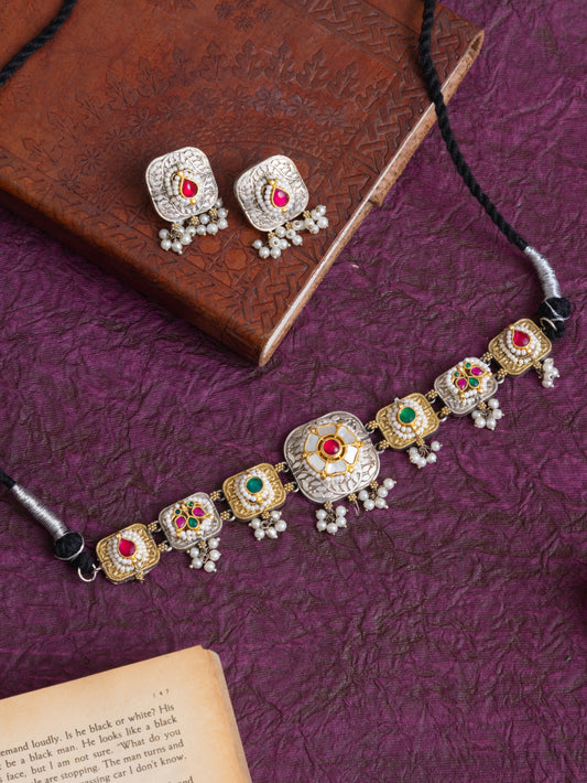 Darbari fusion kundan choker