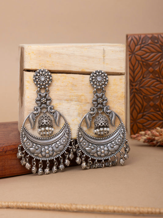 Antique flower chandbali