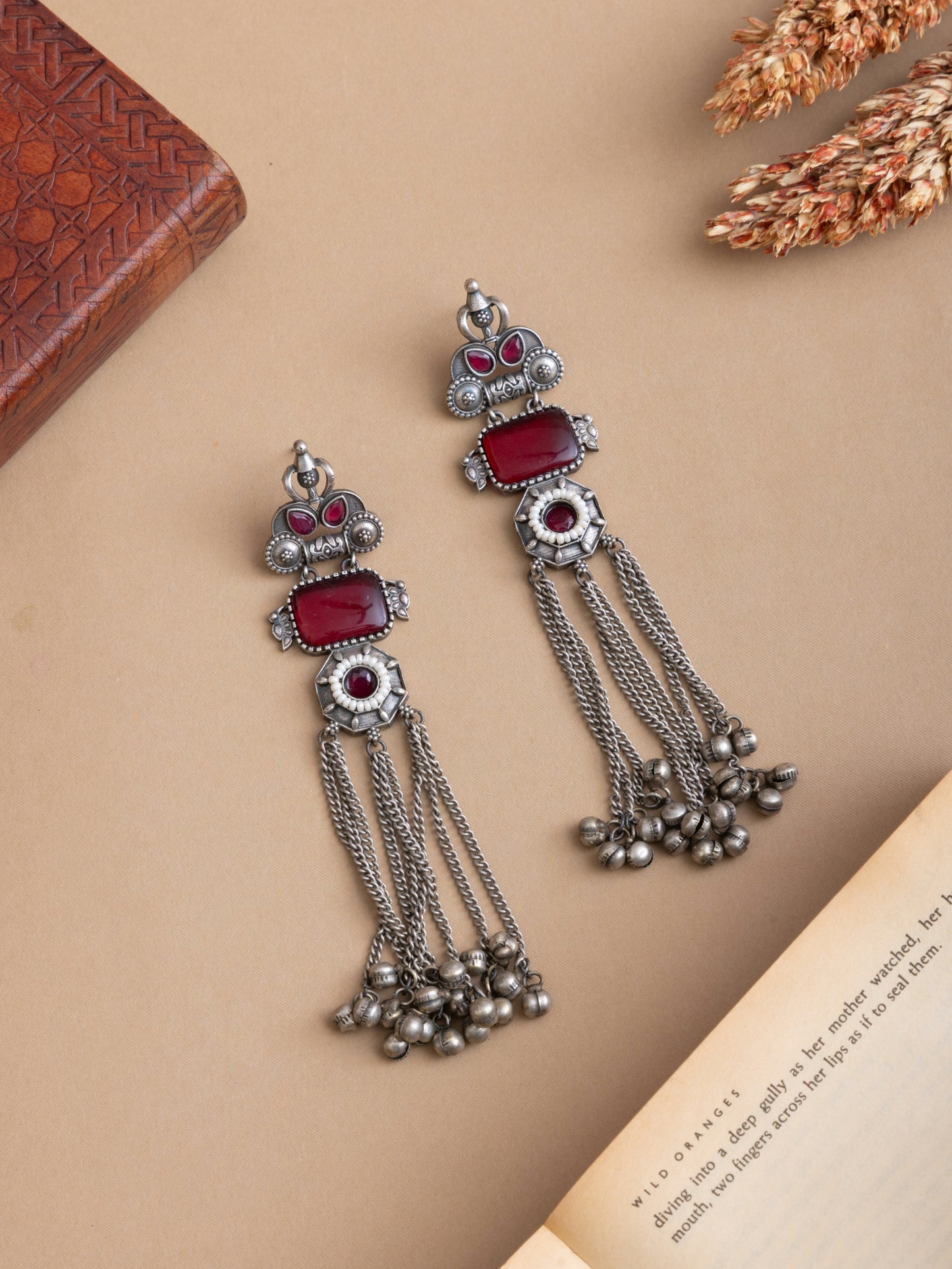 Niya silver kashmiri earrings