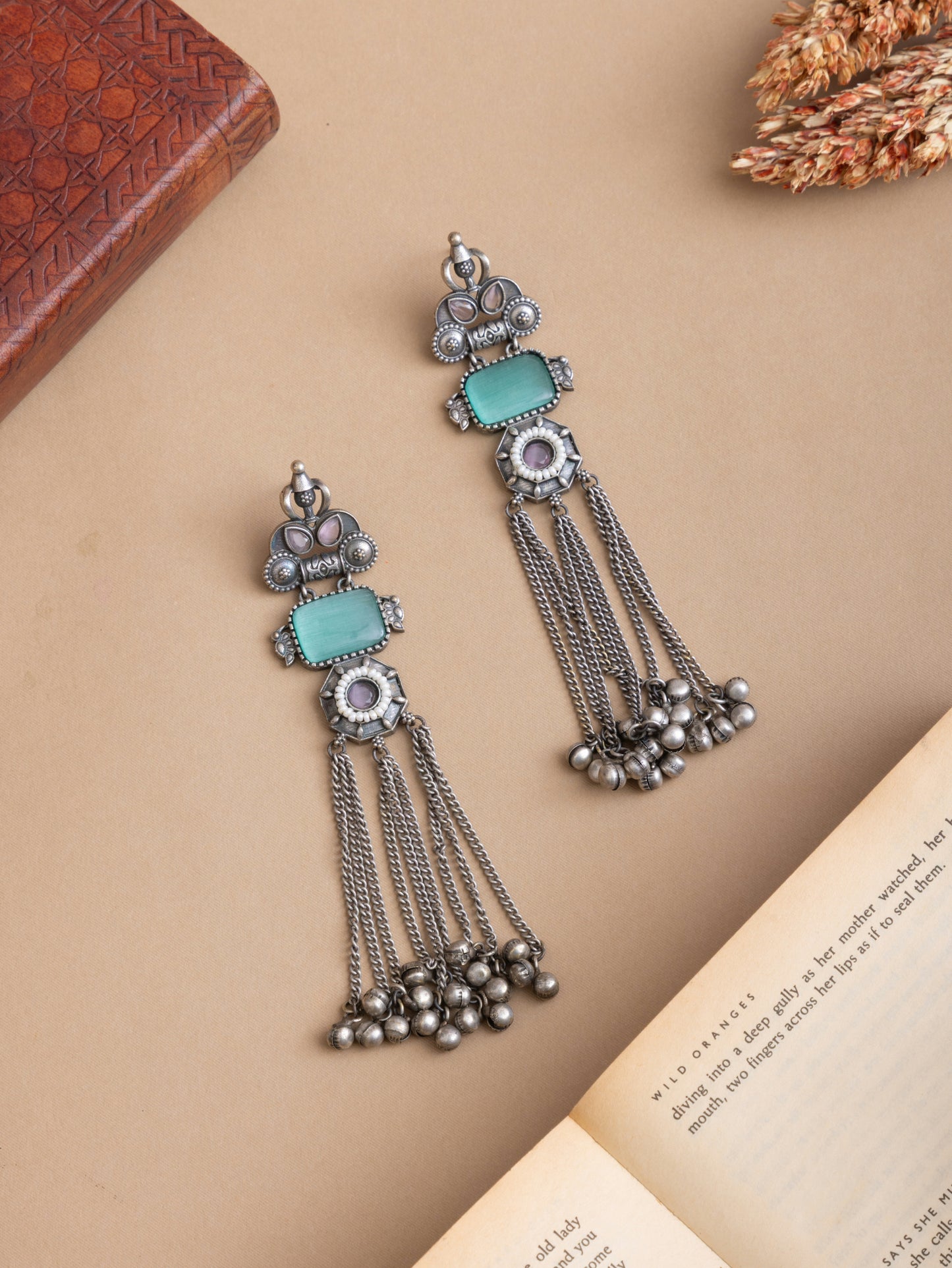 Niya silver kashmiri earrings