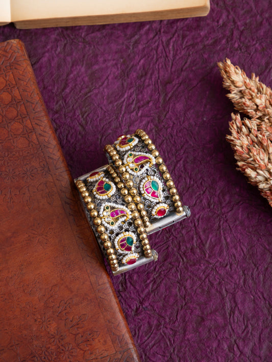 Reeva Small size Pachi kundan jali kada