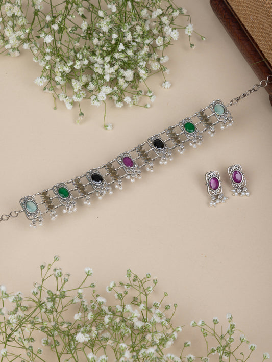 Tejal Fusion dual tone choker