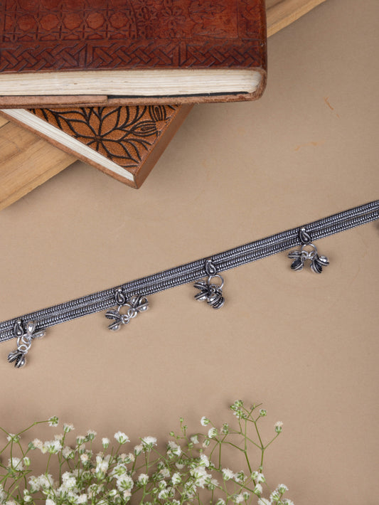 2 line silver kamarbandh