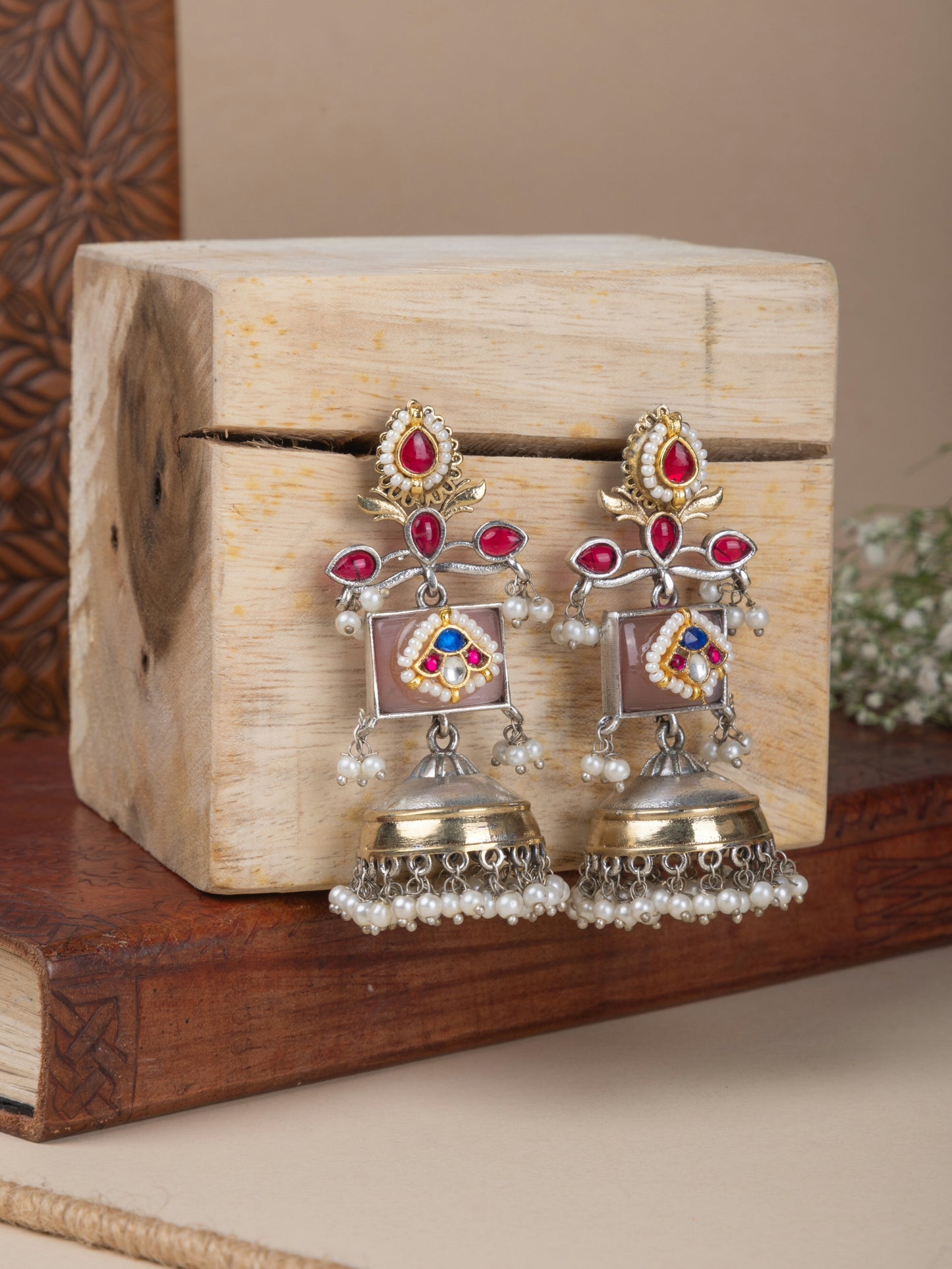 Pachi kundan alia jhumka