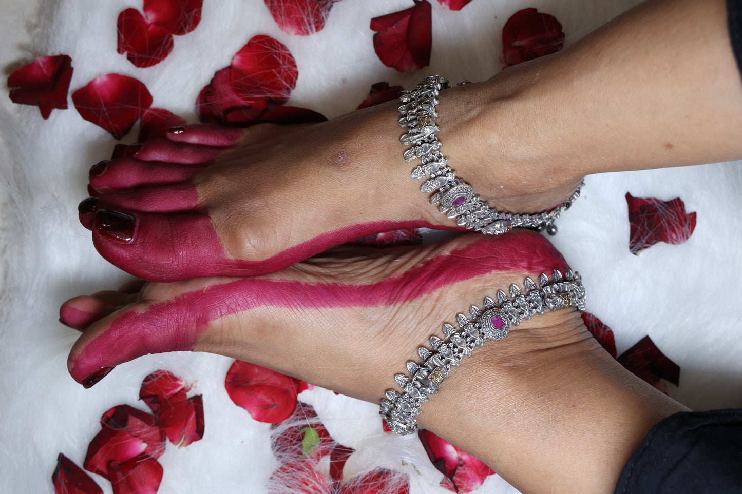 Rose dual tone payal