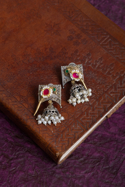 Ambati fusion two tone pachi kundan choker set
