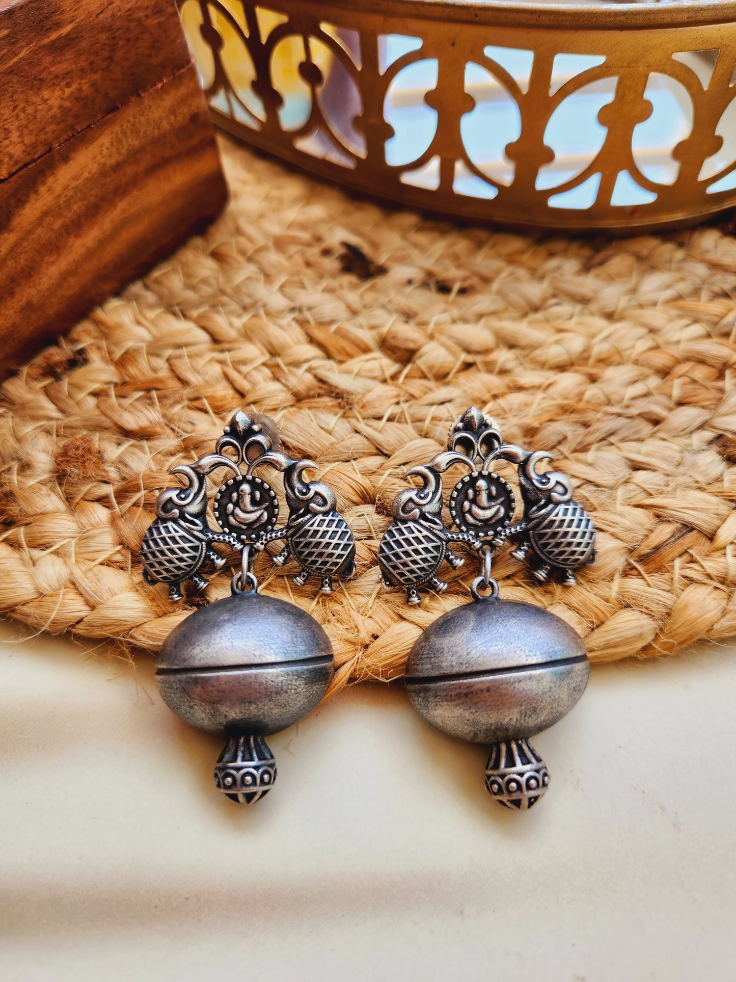 Antique elephant earrings