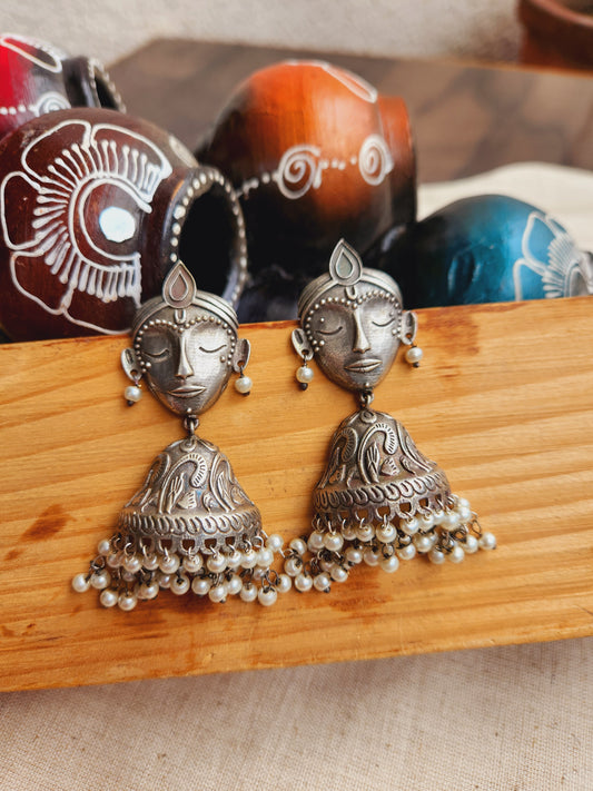 Antique buddha earrings