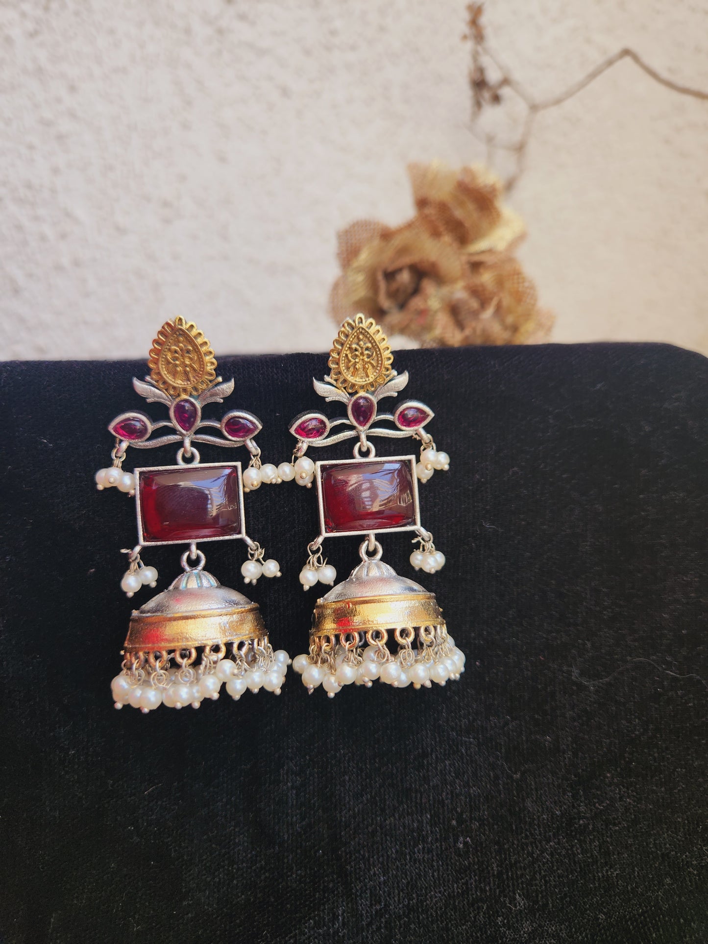 Dual tone alia jhumkas