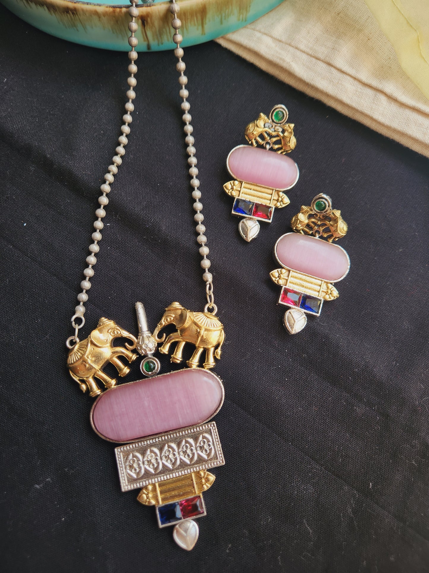 Fusion elephant necklace