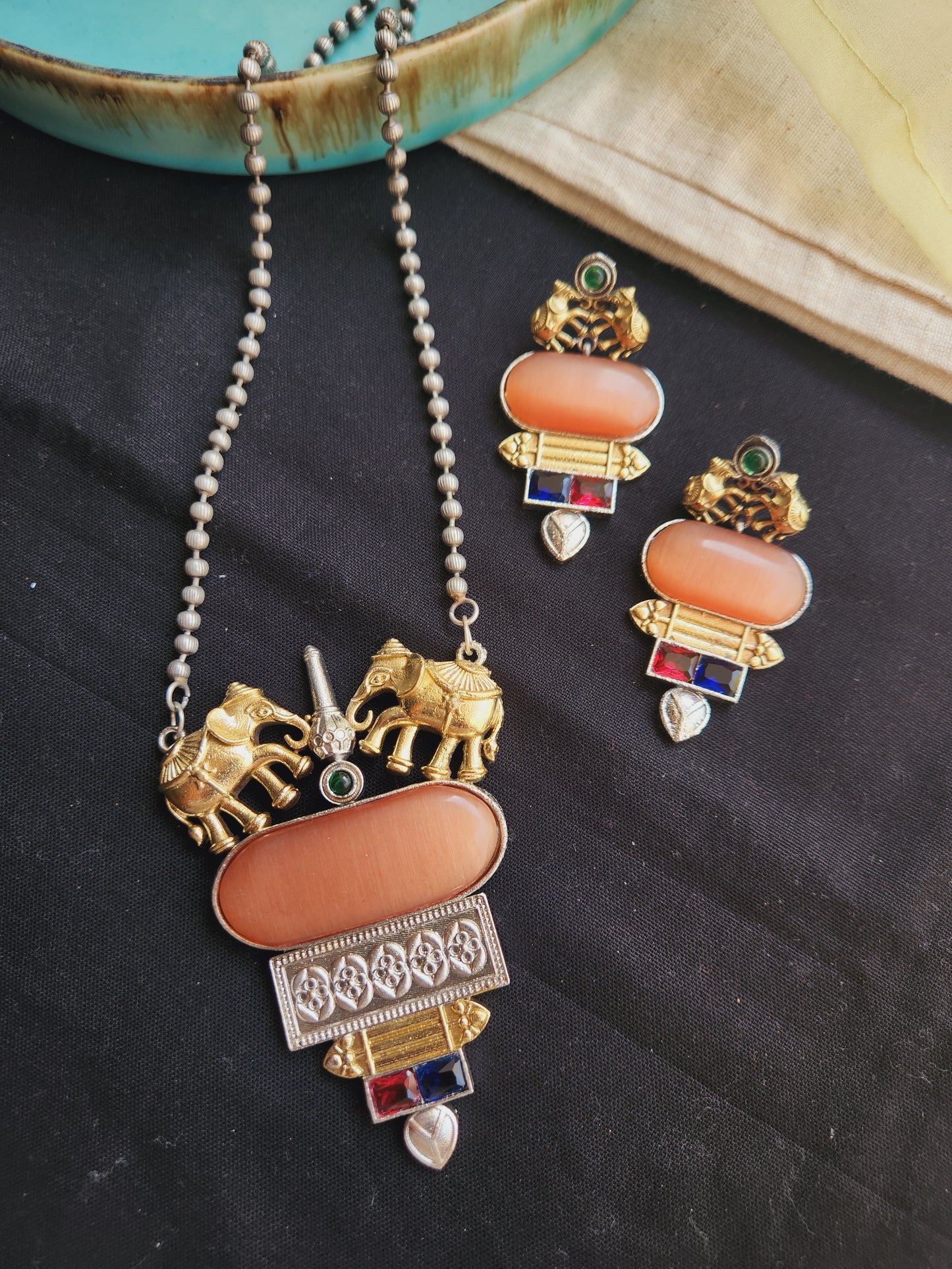 Fusion elephant necklace