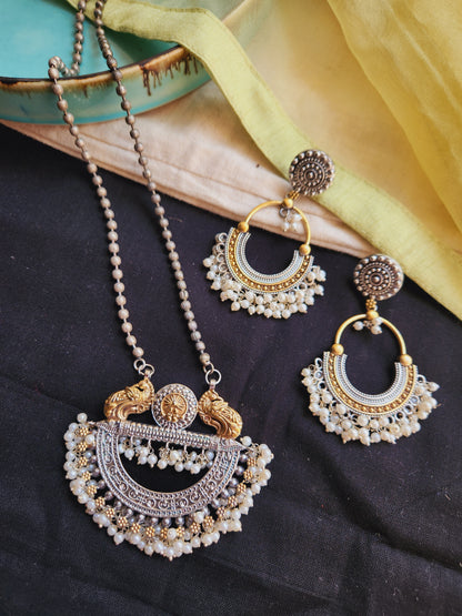 Mishka Fusion dual tone necklace