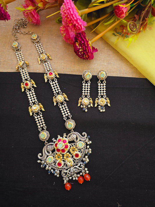 Pachi kundan necklace