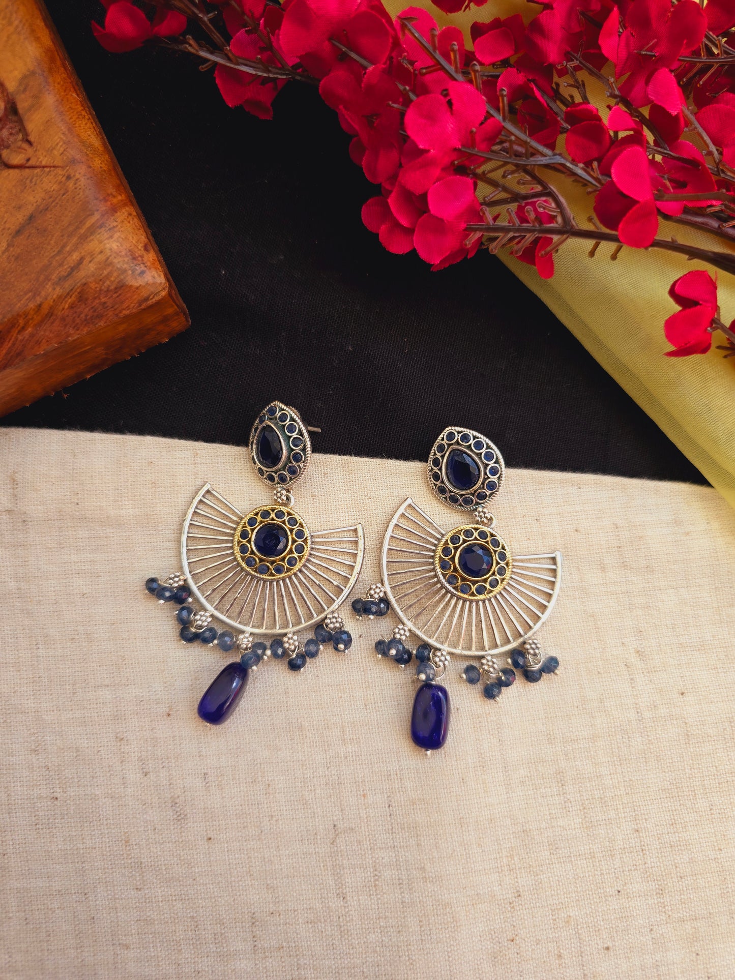 Fusion charkha earrings