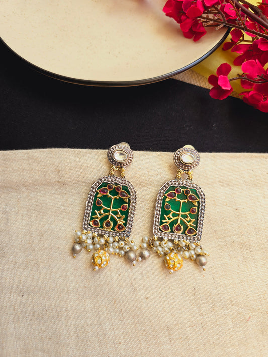 Fusion jharokha earrings