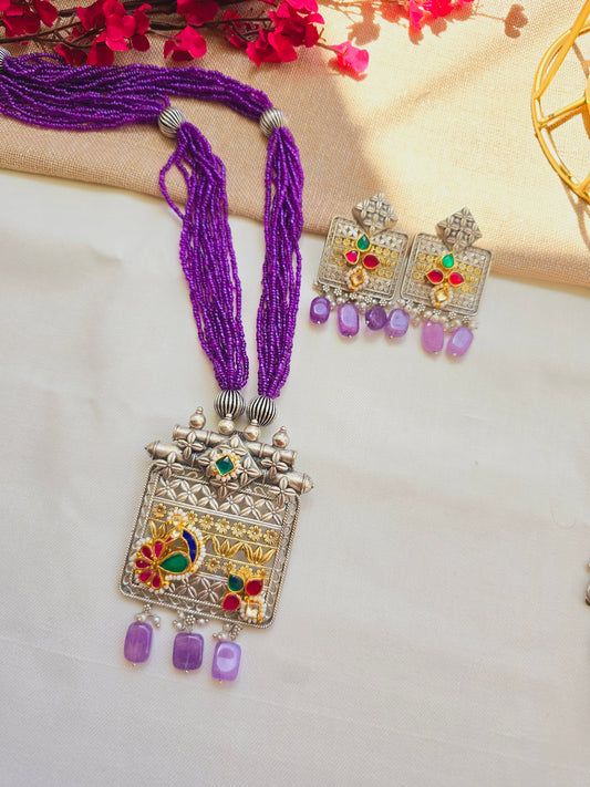 Pachi kundan necklace