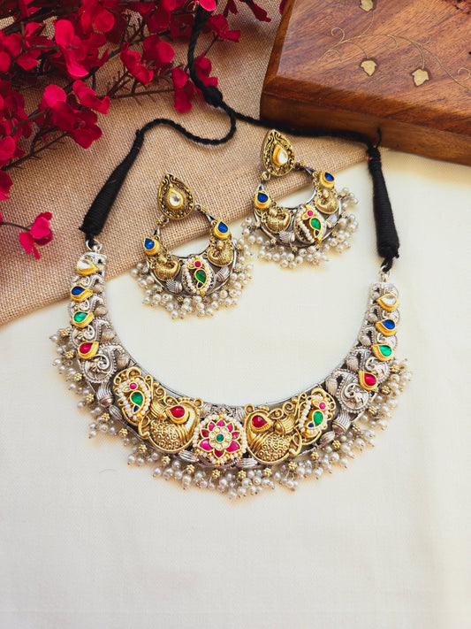 Pachi kundan hasli choker