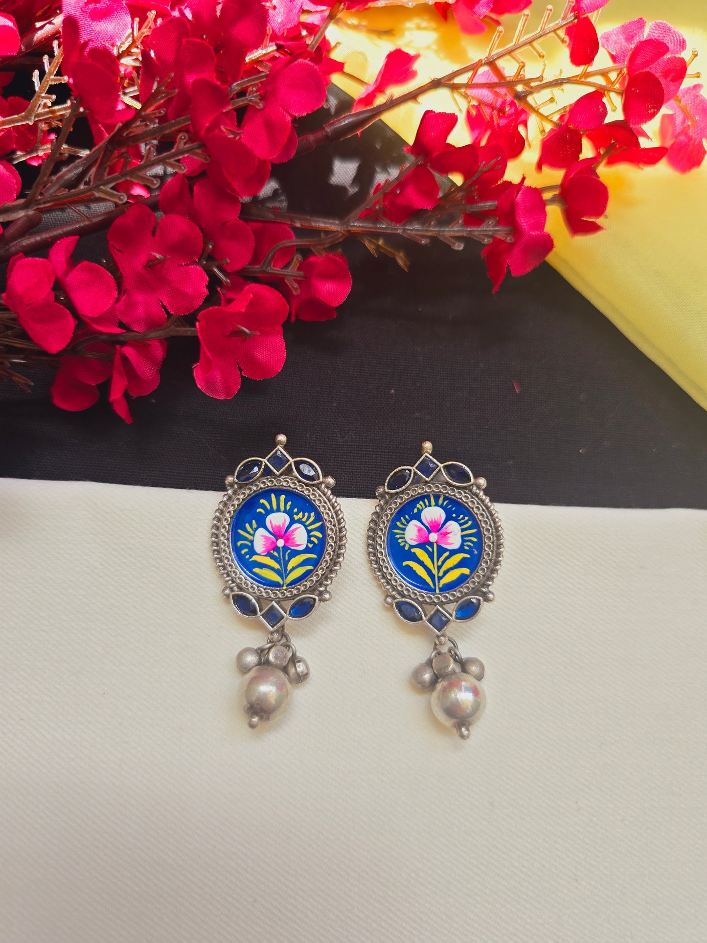 Hand painted phuljadi studs