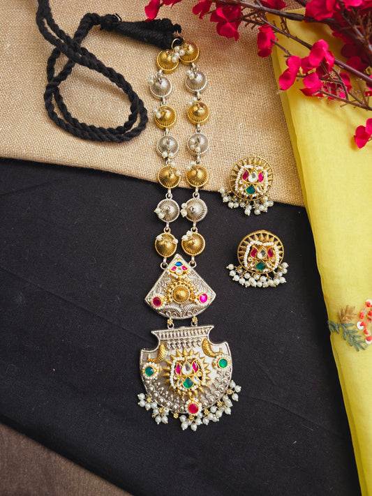 Pachi kundan necklace