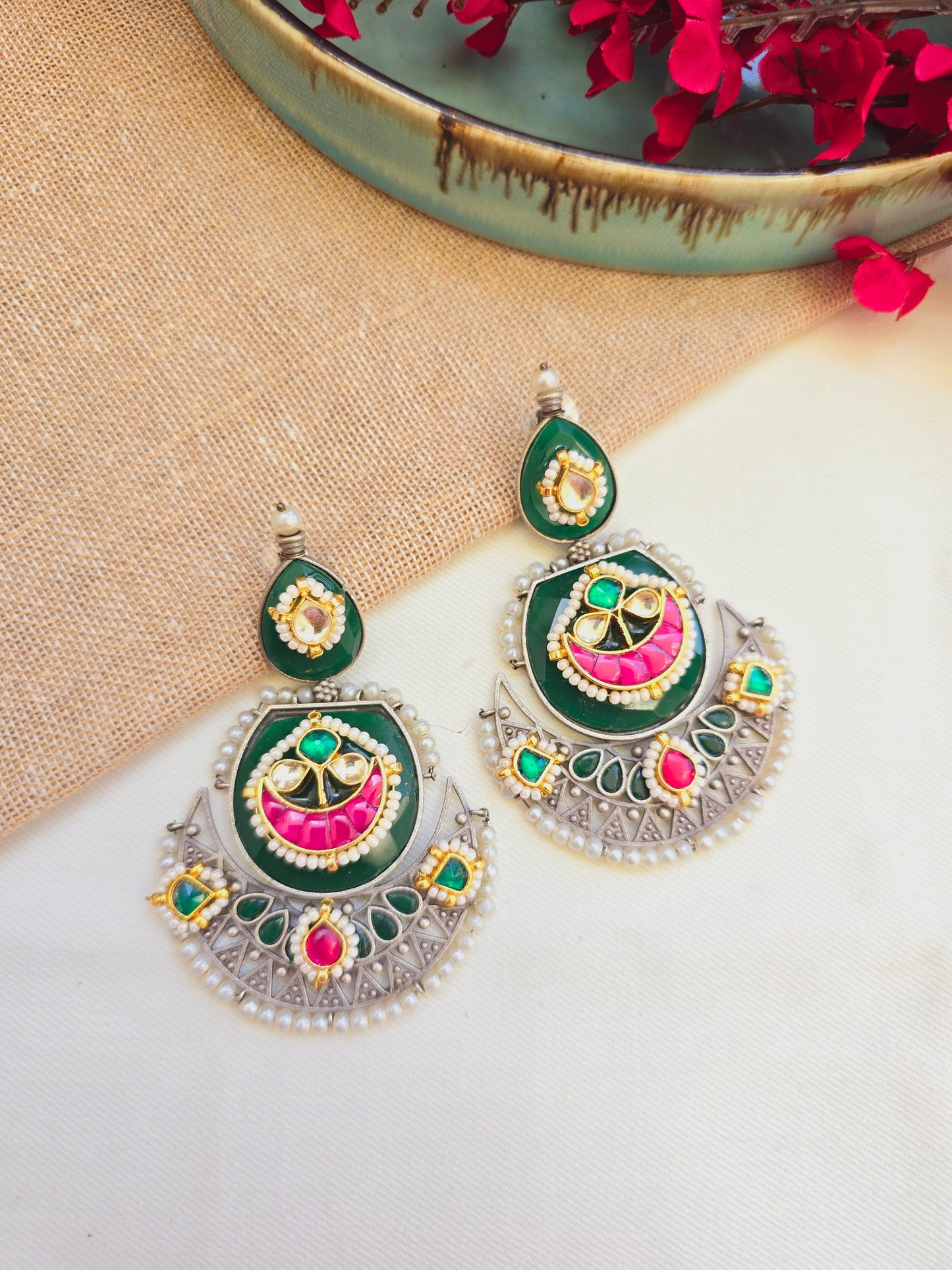 pachi kundan danglers