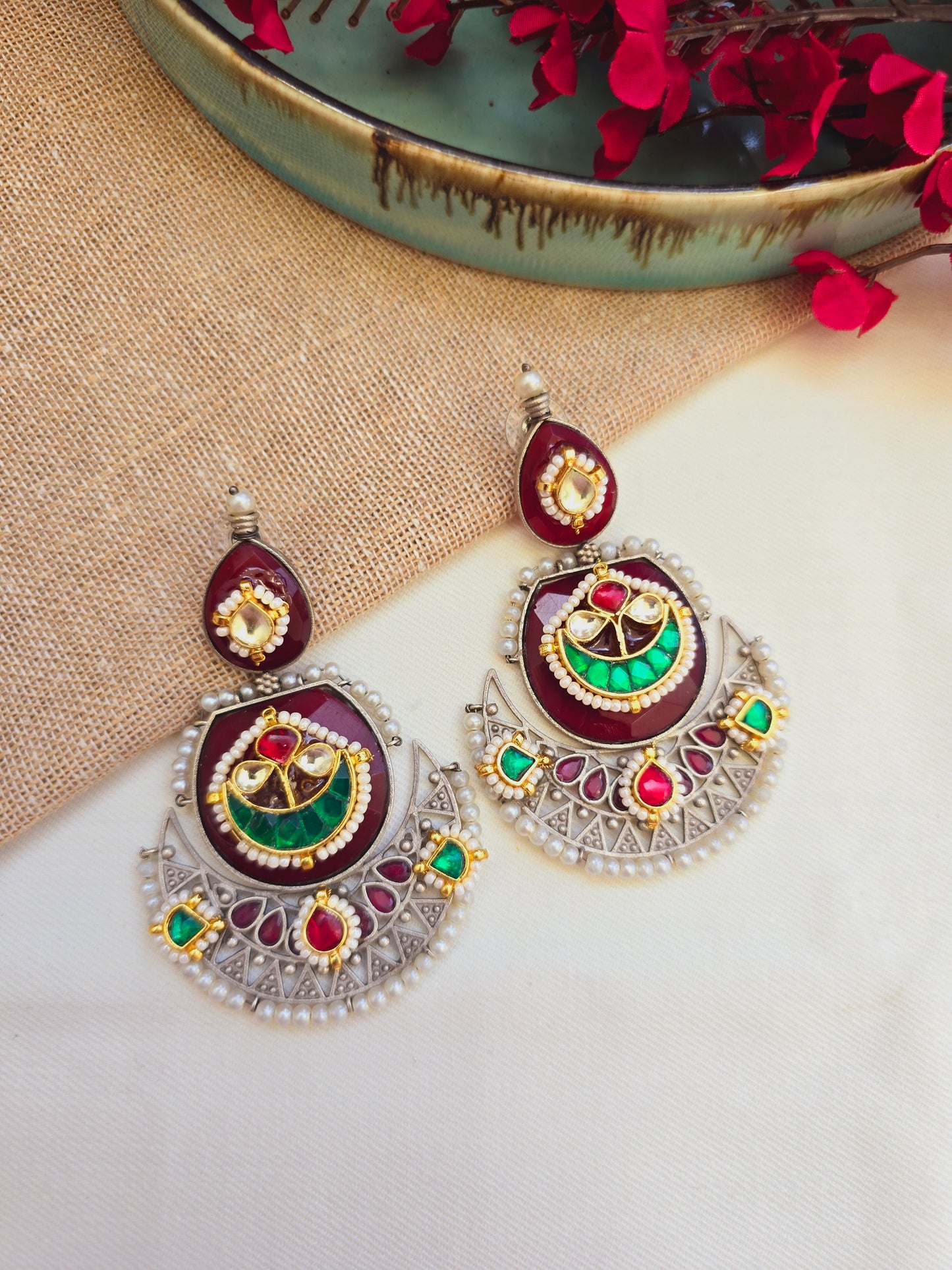 pachi kundan danglers