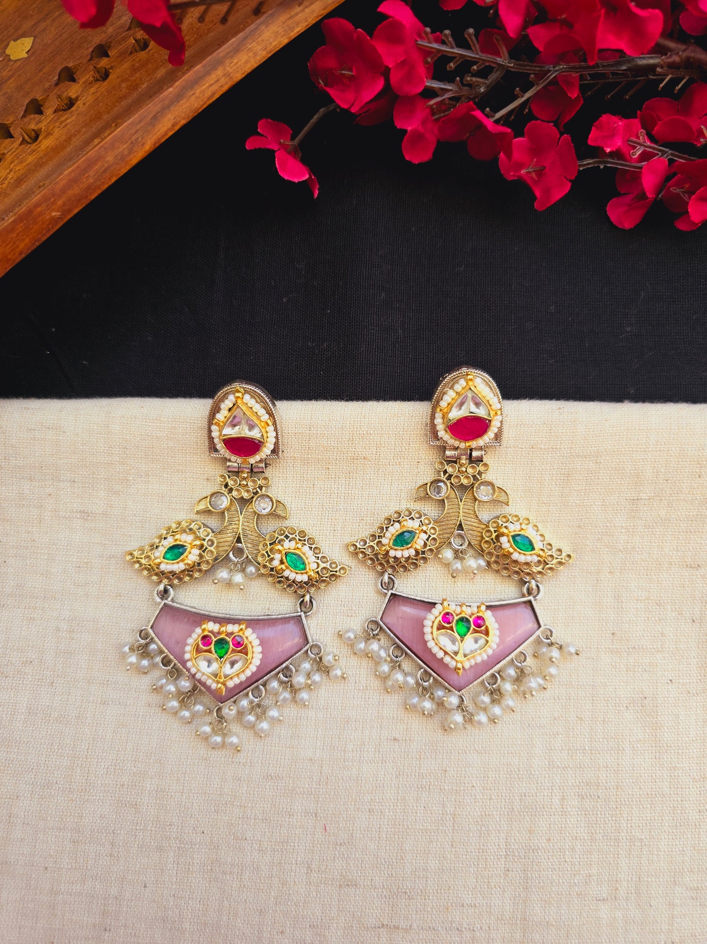 pachi kundan danglers