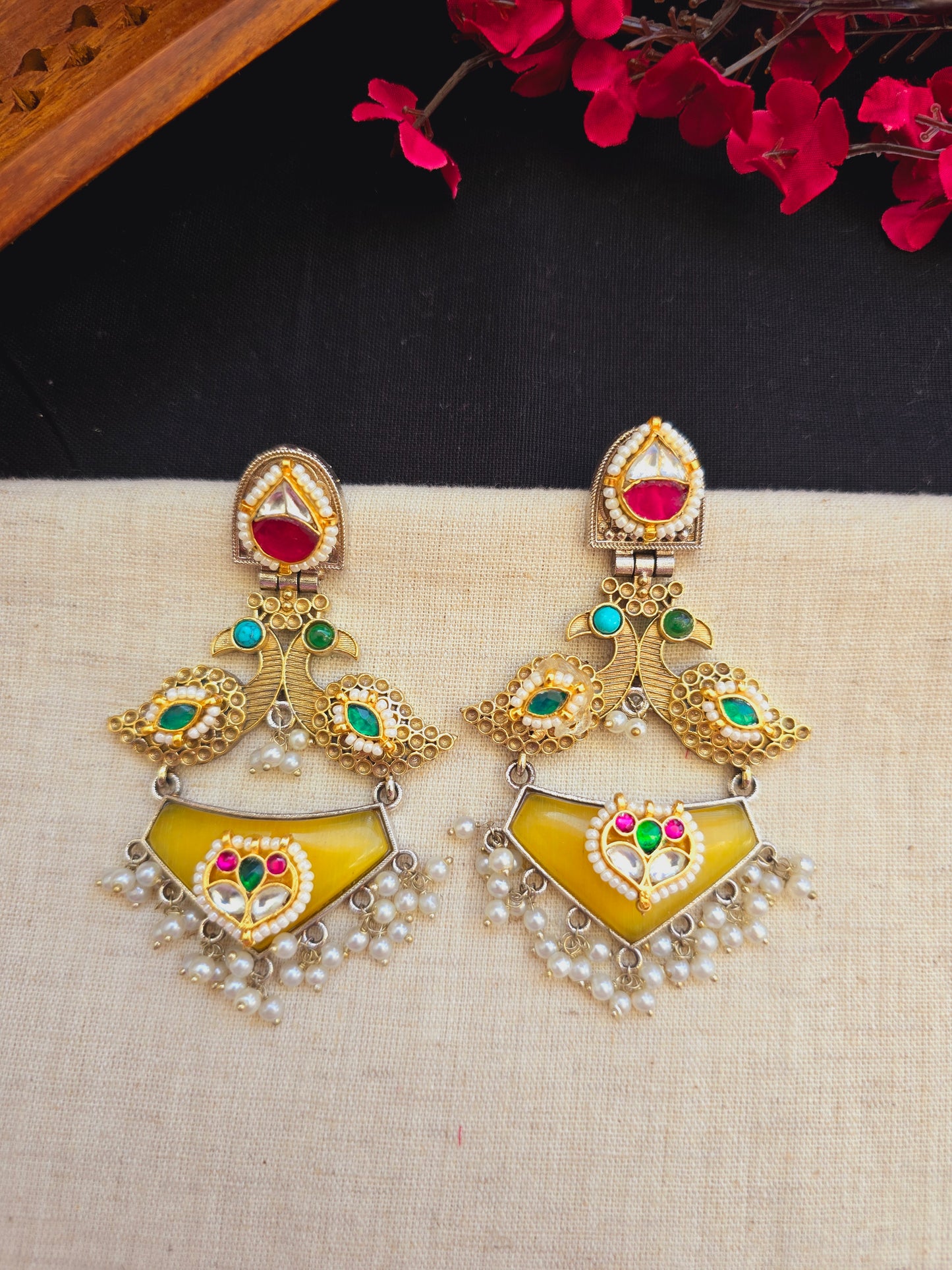 pachi kundan danglers