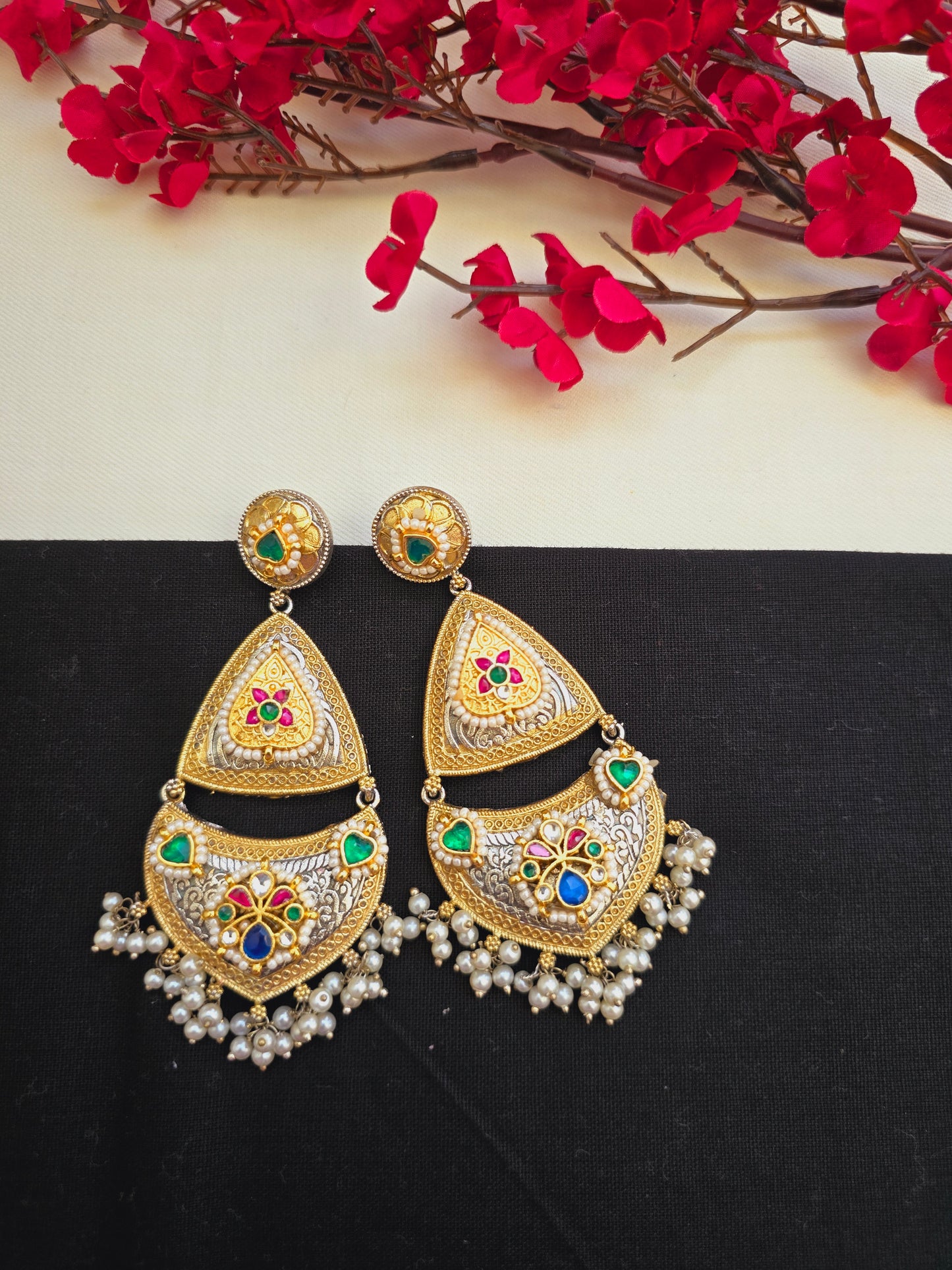 pachi kundan danglers