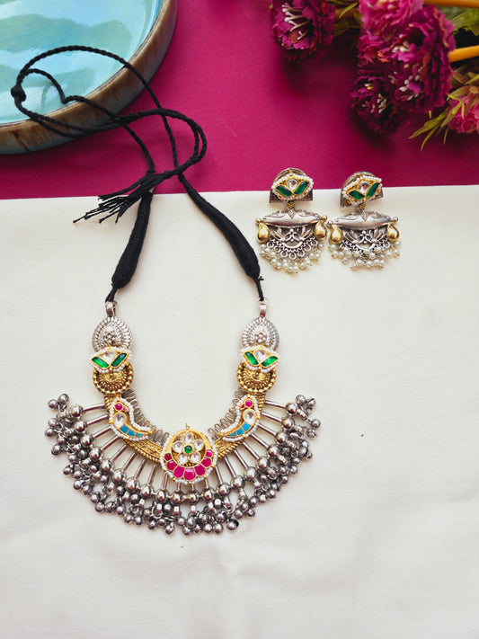 Pachi kundan necklace