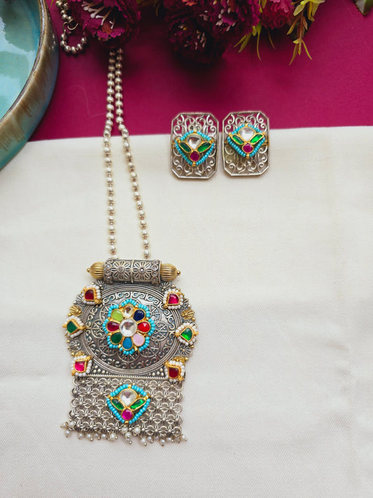 pachi kundan necklace