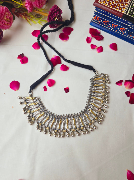 Antique dual tone necklace