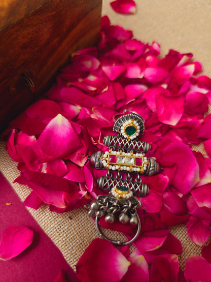 Megha Pachi kundan ring