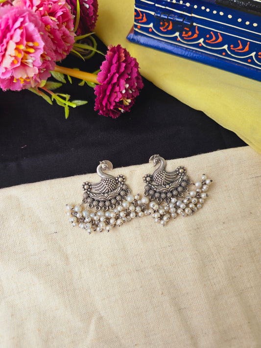 Antique peacock studs