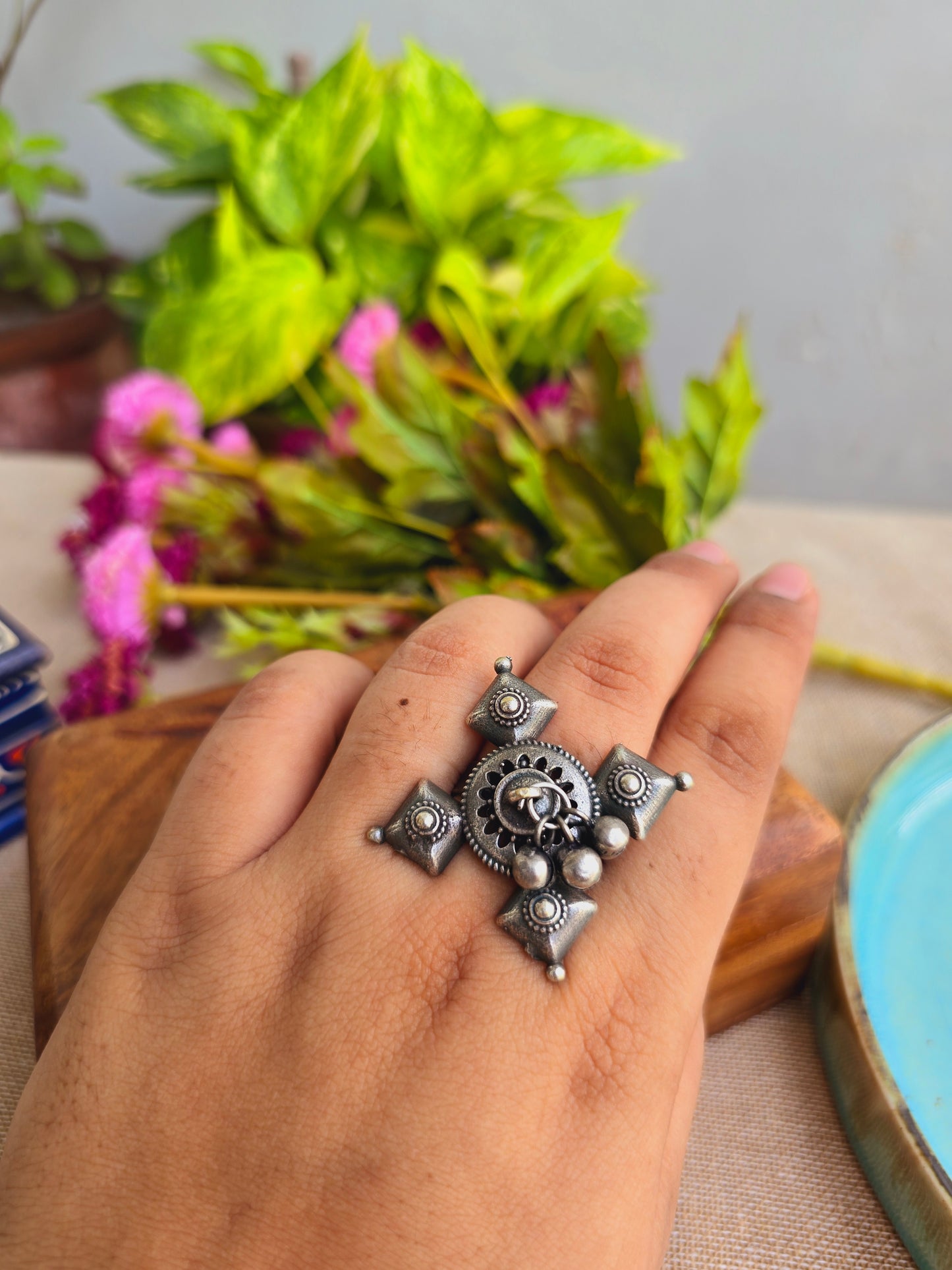 Antique ghunghroo ring