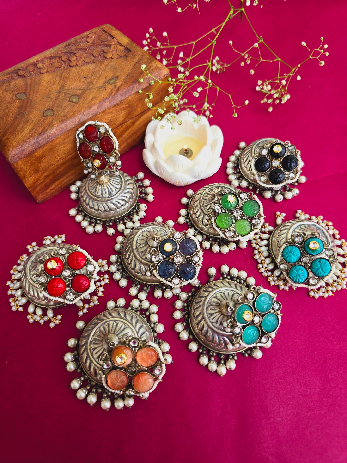 Jashna brass jhumkas