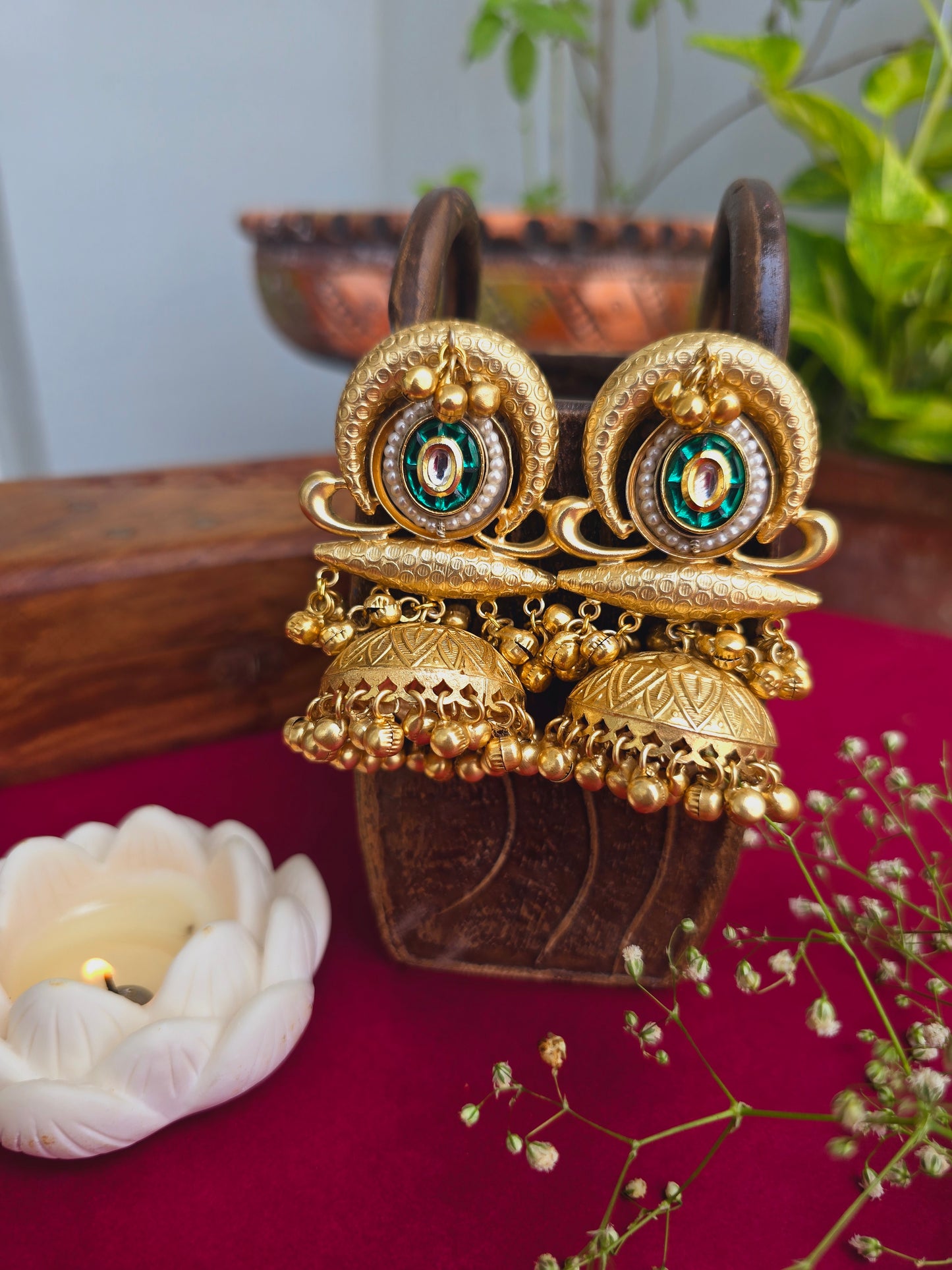 Navya gold jhumkas