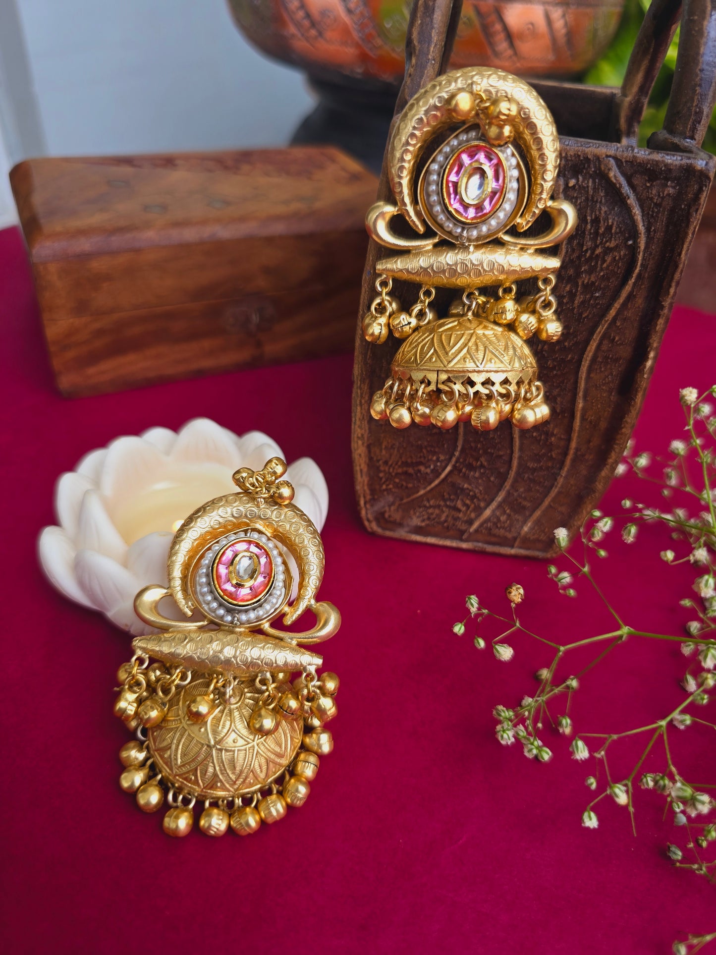 Navya gold jhumkas