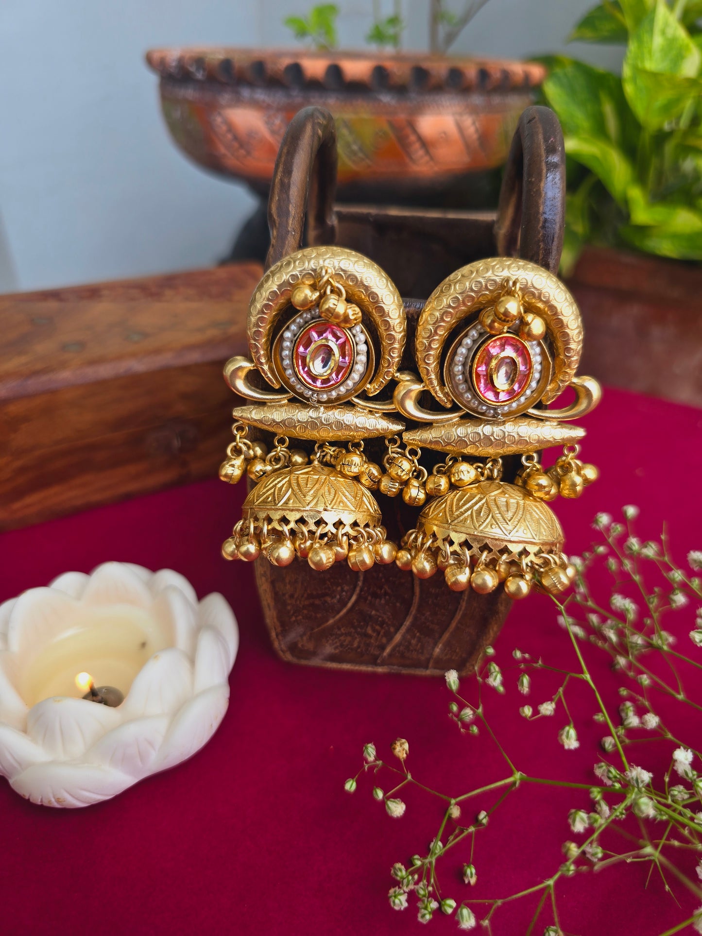 Navya gold jhumkas