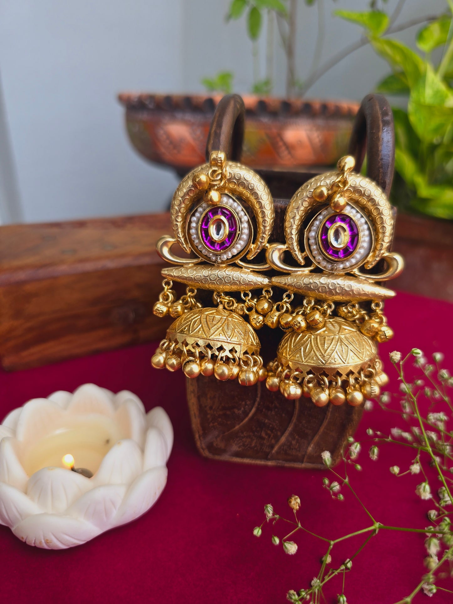 Navya gold jhumkas