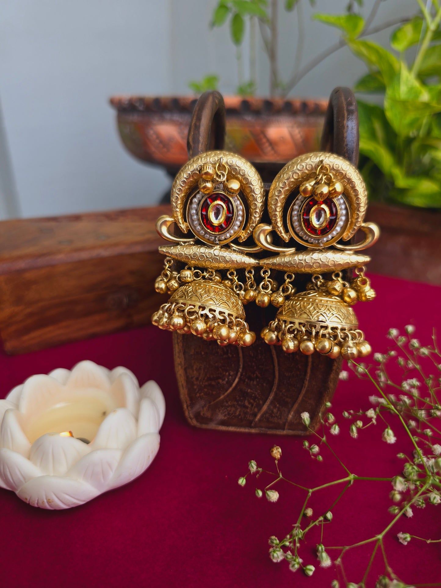 Navya gold jhumkas