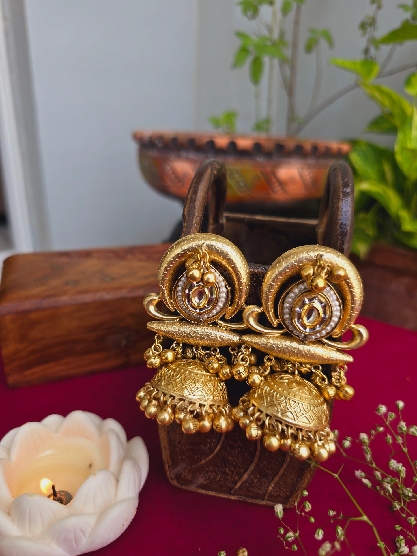 Navya gold jhumkas