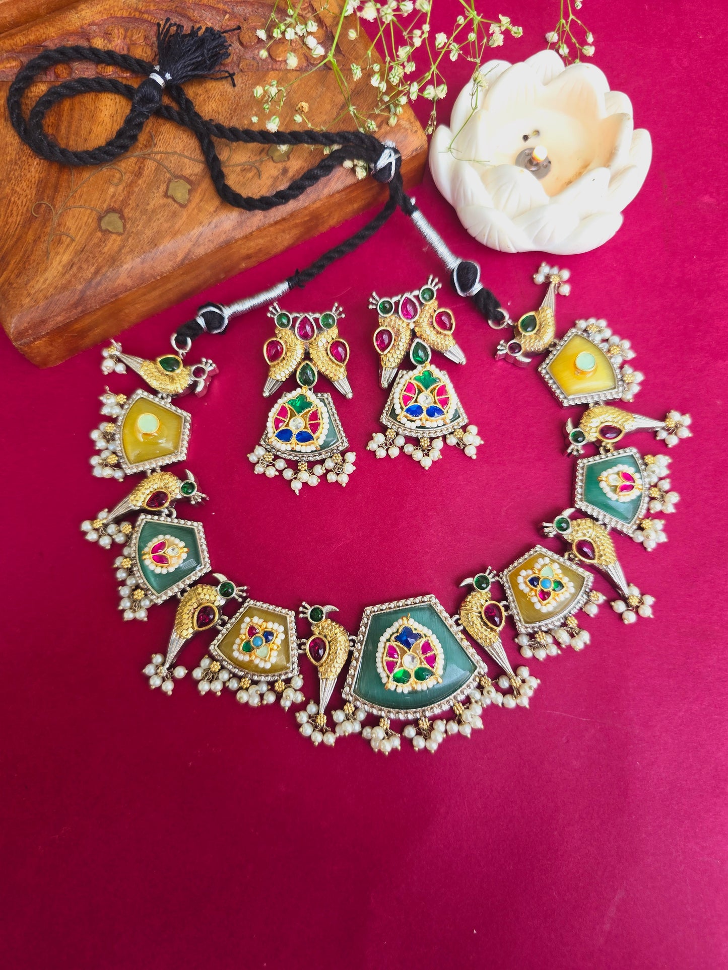 Pachi kundan jadau choker