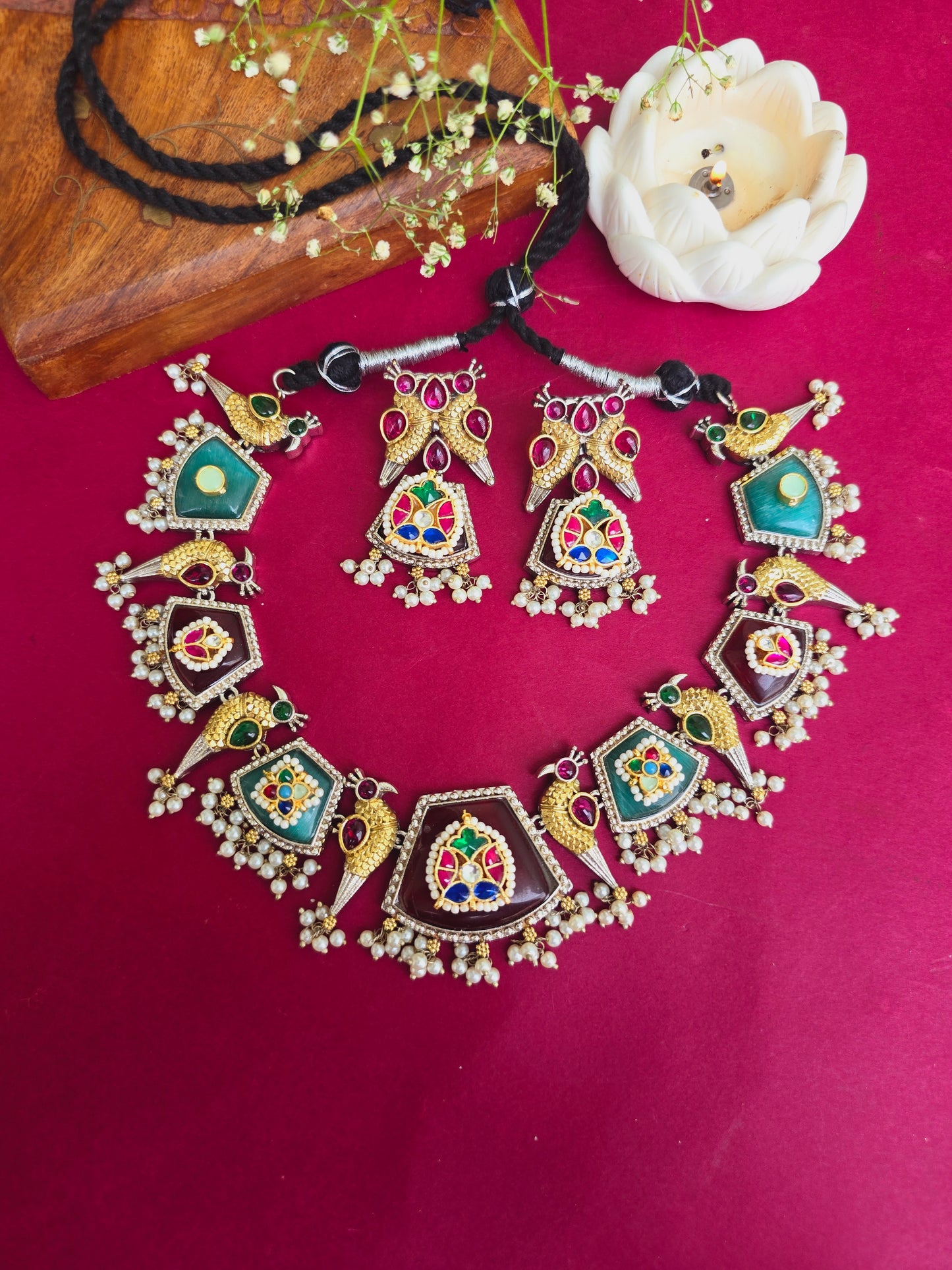 Pachi kundan jadau choker