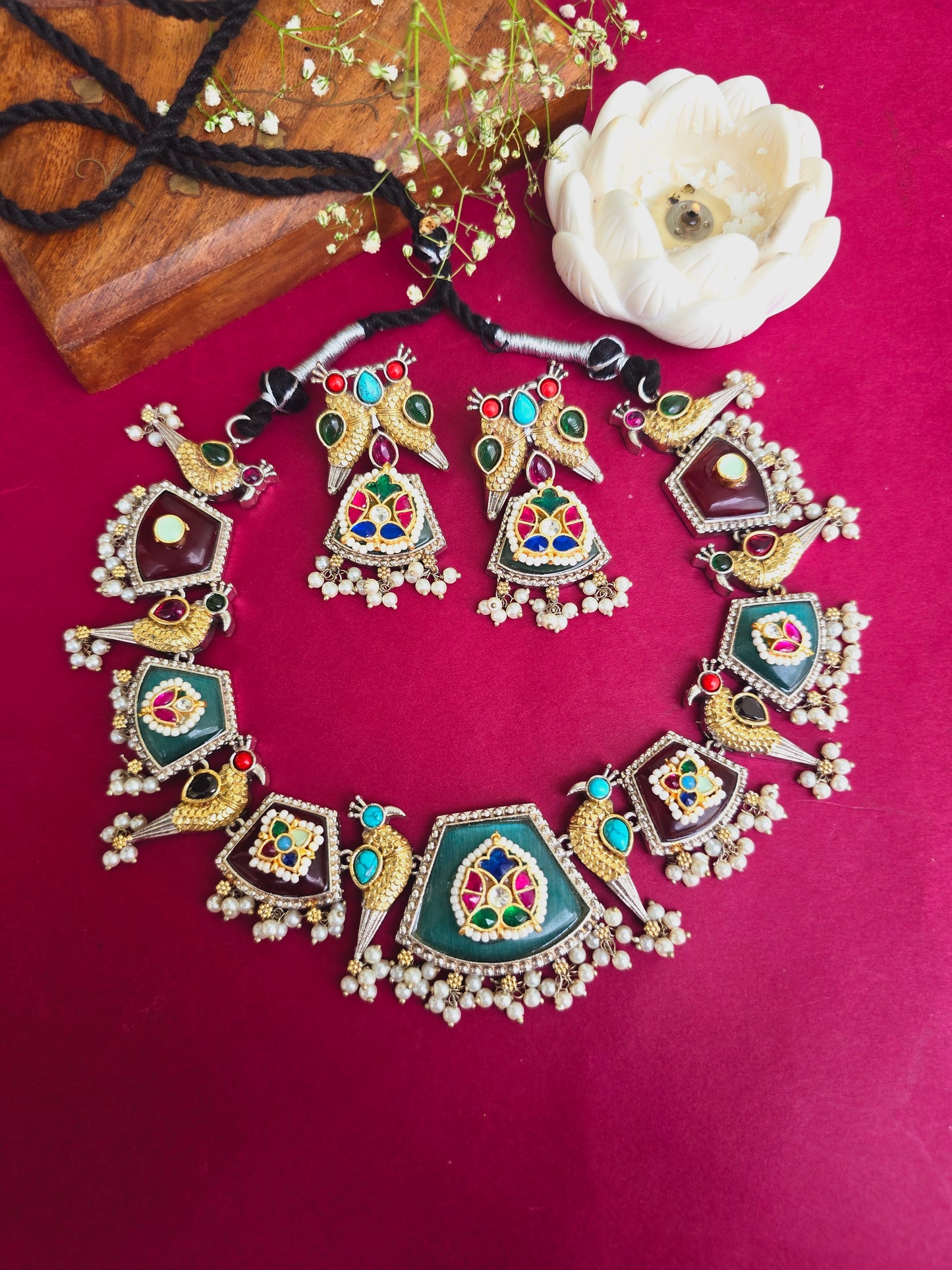 Pachi kundan jadau choker