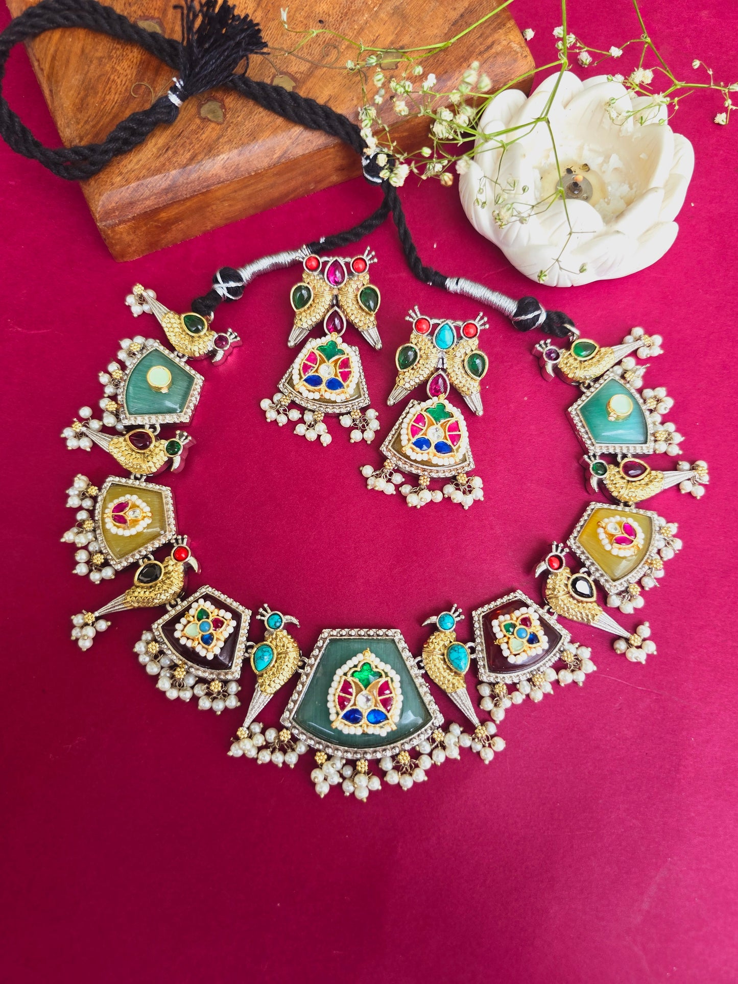 Pachi kundan jadau choker