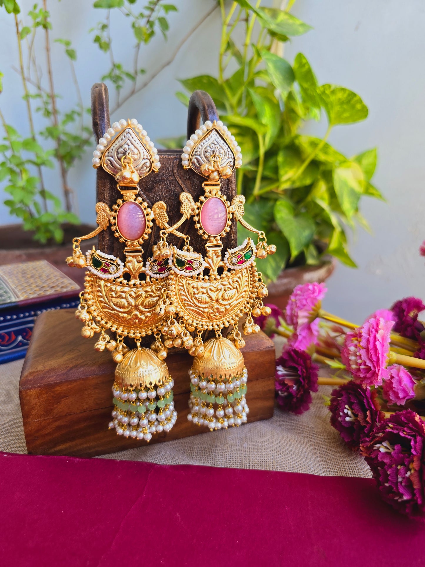 Amogh gold jhumkas