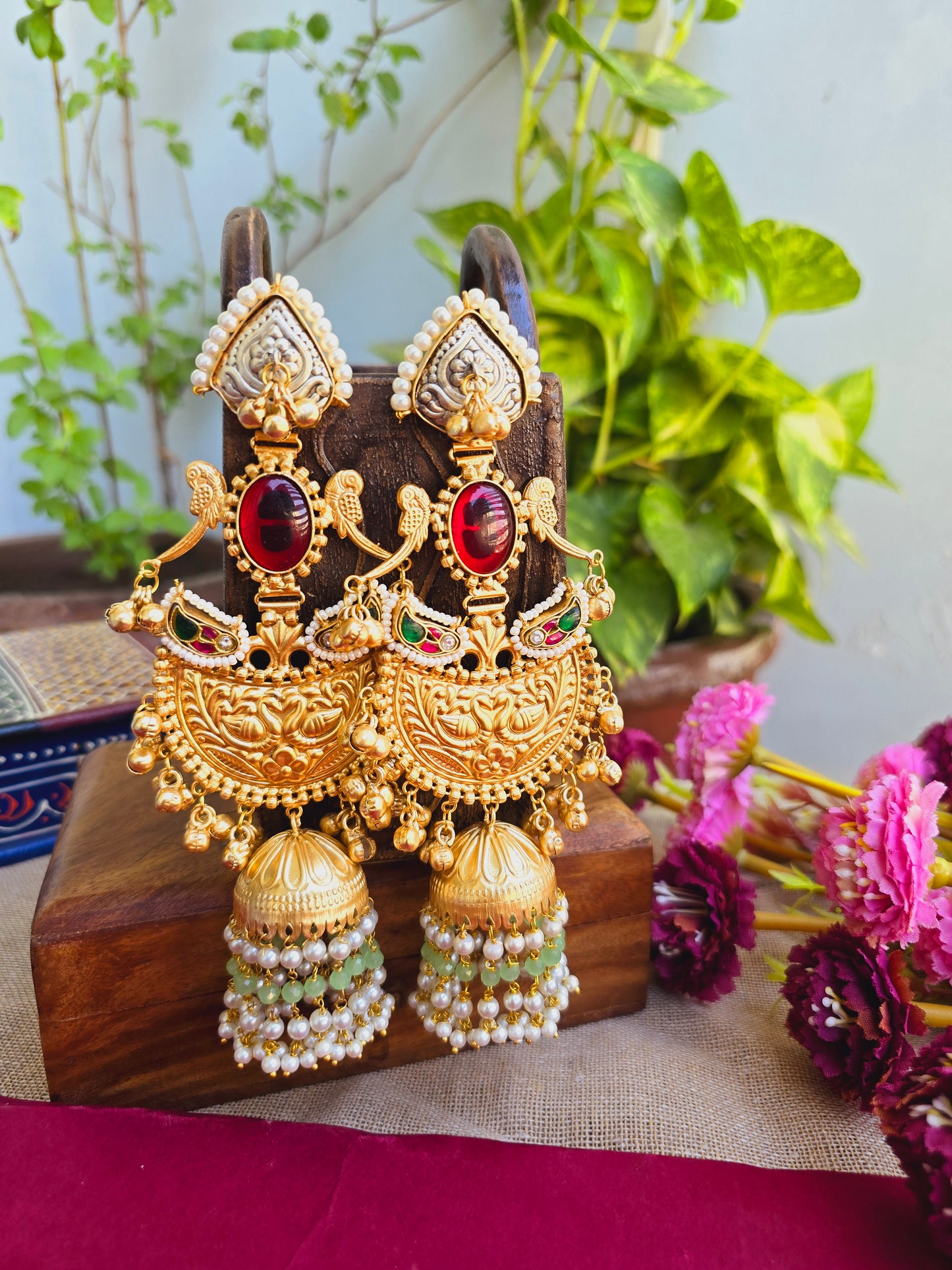 Amogh gold jhumkas