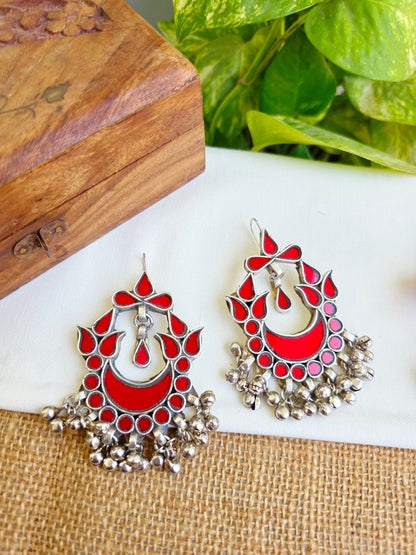 Aaina glass chandbali